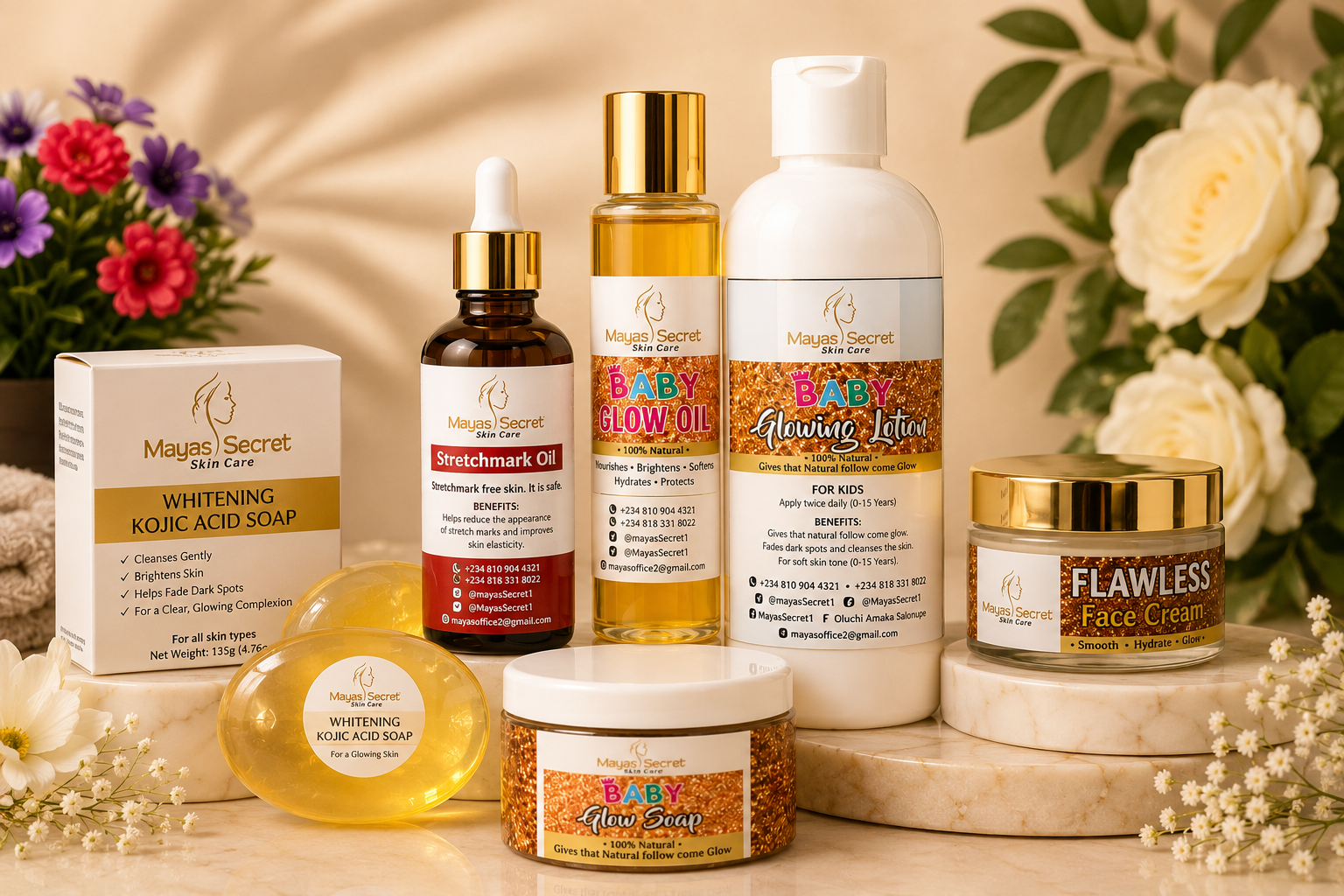 Maya’s Secret premium skincare collection